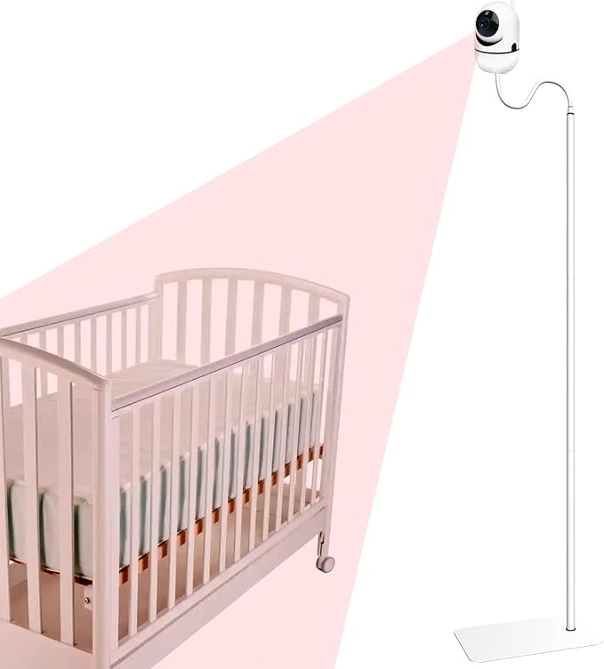 Floor Stand Monitor Mount with Arm Compatible with HelloBaby HB65 HB66 HB6550 HB6558 HB248, for Standing Baby, Floor Stand Baby Monitor Mount Holder Arm Floor Stand Camera Mount Holder for Hello Baby