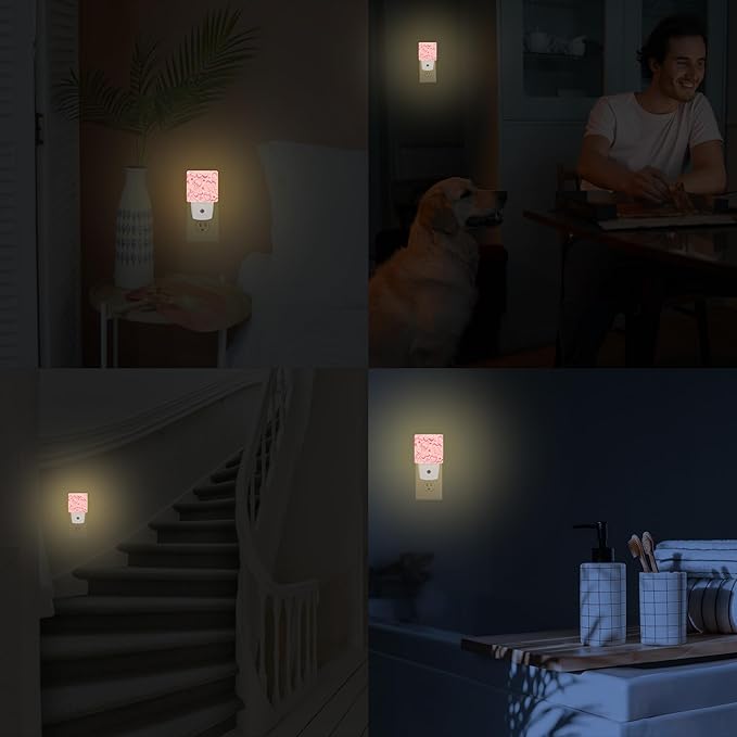 Love Heart Night Light Plug into Wall with Dusk to Dawn Light Sensors Valentine's Day Night Light LED Lamp for Bedroom Hallway Home Wall Decor Nightlight for Girls Boys Men Women