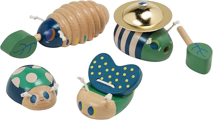 Manhattan Toy Folklore Bug Quartet 4-Piece Musical Wooden Toy Set for Toddlers