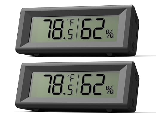 Small Digital Hygrometer, Humidity Meter, Indoor Thermometer, Room Temperature and Humidity Monitor, Gauge with Accurate Sensor, for House, Home, Baby Room, Greenhouse, Humidor, Incubator, Reptiles