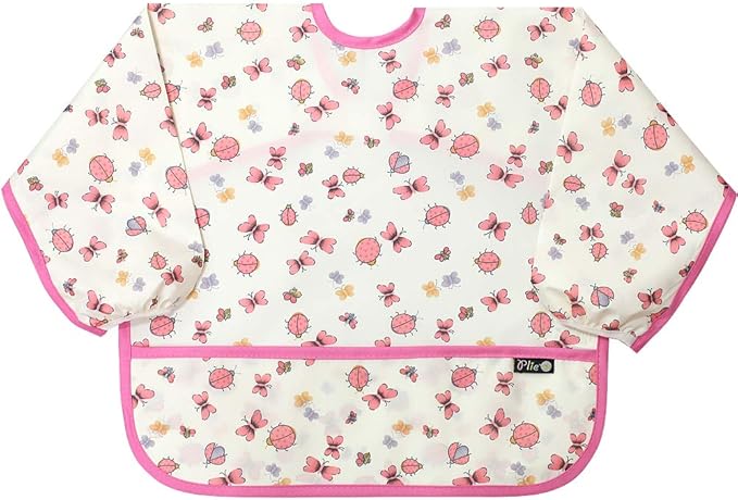 Long Sleeve Waterproof Bib for Toddlers – Feeding Smock for Baby Mealtime, Self-Feeding, Painting & Messy Play, BPA-Free