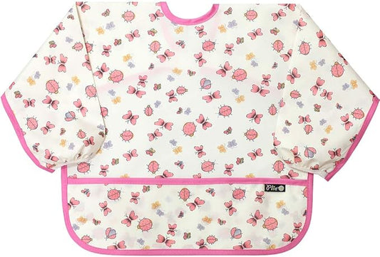 Long Sleeve Waterproof Bib for Toddlers – Feeding Smock for Baby Mealtime, Self-Feeding, Painting & Messy Play, BPA-Free