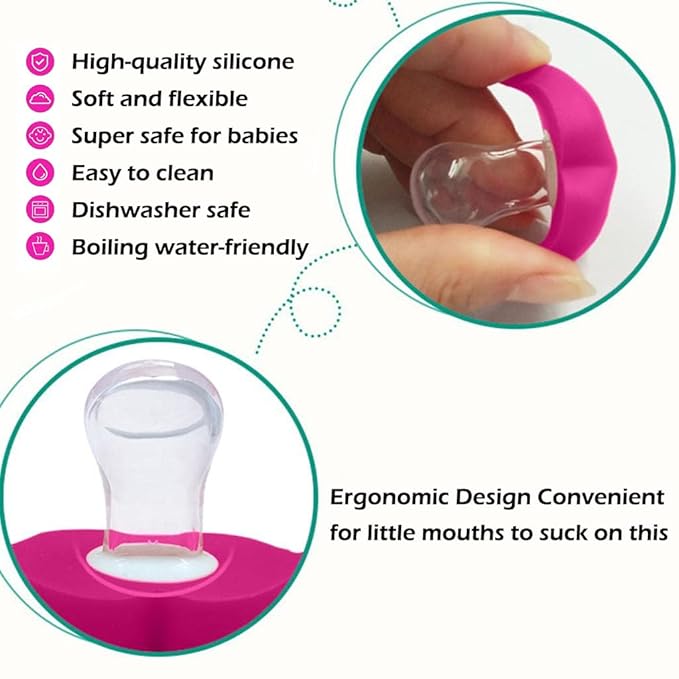 Funny Baby Pacifiers, Lips Pacifiers 0-18 Months for Babies,Lips Binky,Gift for Newborns,Infants,Toddlers,Baby Girl,BPA Free(3 Packs)