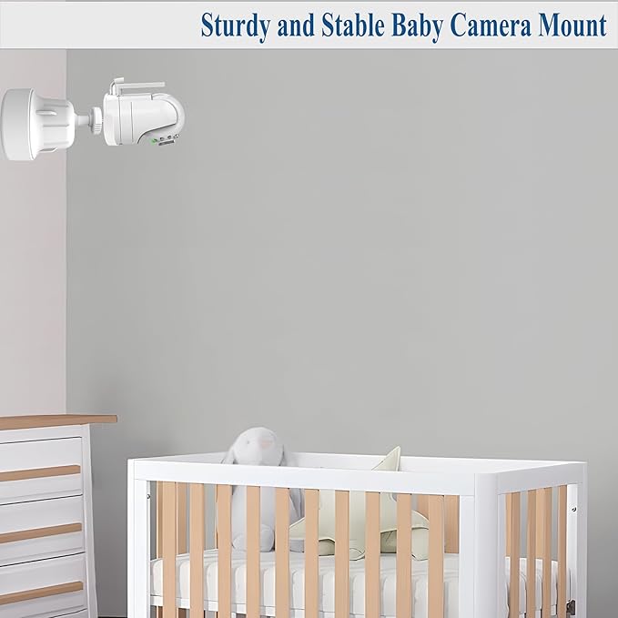 Adjustable Baby Camera Monitor Wall Mount Stand Holder Compatible with Infant Optics DXR-8 and DXR-8 Pro Cameras with 1/4" Threaded Hole Cameras,Flexible Baby Cameras Holder Easy to Install