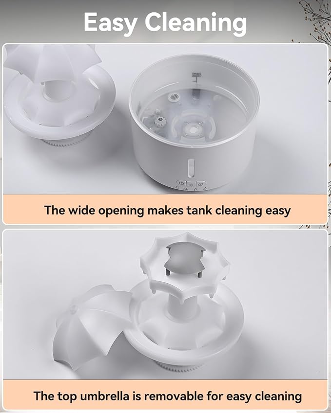 Missfly Aromatherapy Diffuser,Clouds and Cool Mist Humidifier,360° Rotatable,Super Quiet, Easy to Fill & Clean, Auto Shut-Off,300ml Essential Oil Diffuser for Bedroom Home and Office (White)