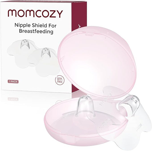 Momcozy Nipple Shield, Floral Contact Nipple Shield for Breastfeeding Moms with Flat or Inverted Nipples