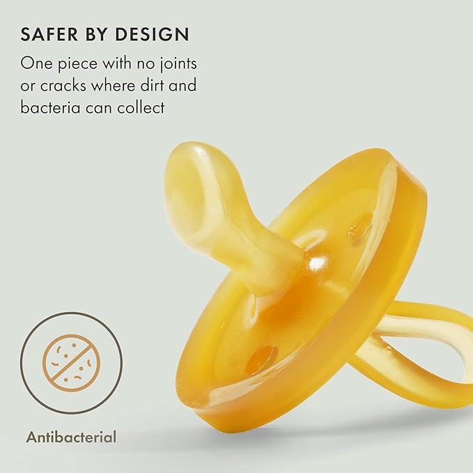 Natursutten Pacifiers 12-18 Months - 1-Pack Original Shield Orthodontic Nipple Natural Rubber Safe & Soft BPA-Free for Breastfeeding Babies - Newborn Pacifiers Made in Italy