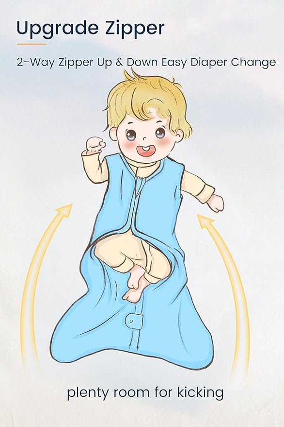 TotAha Baby Sleep Sacks 0-3 months 3 Pack, Lightweight, Buttery Soft, and Safe Baby Wearable Blanket Sleep Bag for Transition Boy Girl, 0.5 TOG