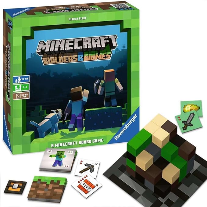 Ravensburger Minecraft: Builders & Biomes - Engaging Strategy Board Game | Ideal for 2-4 Players | Perfect for Ages 10 & Up | Authentic Minecraft Experience | Great Gift for Minecraft Enthusiasts