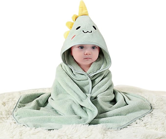 Baby Hooded Towels,31 x 31 in Baby Washcloths, Infant Super Soft Baby Bath Towels with Hood for Toddlers1-3,Highly Absorbent Viscose Hooded Towel for Boys, Girls, Newborn Essentials