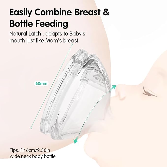 Natural Flow Baby Bottle Silicone Nipple, Extra Slow Flow (SS), 0+ Months, 4 Counts