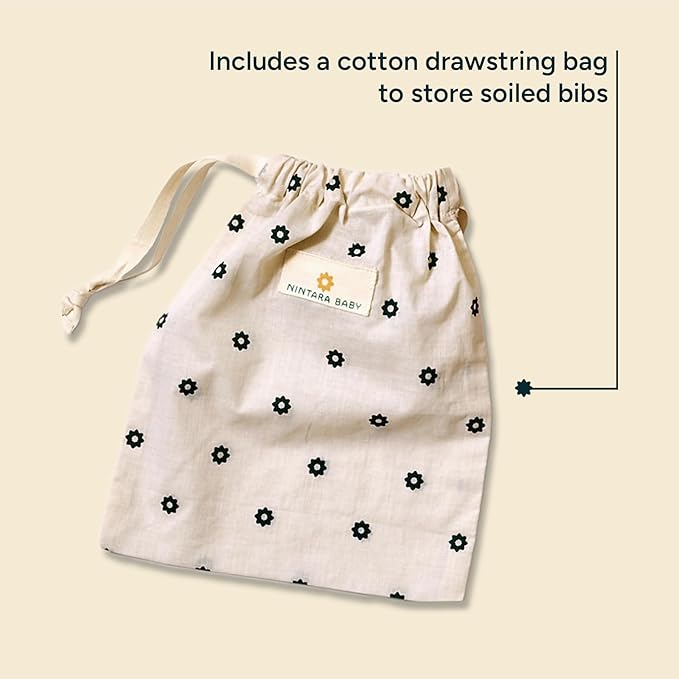 Bandana Bibs - 100% Organic Premium Muslin Cotton, 7-Layers for Drooling, Teething, Feeding