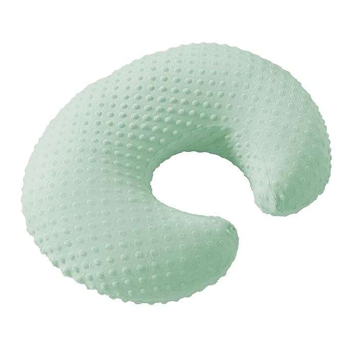 Nursing Pillow and Positioner for Breastfeeding, Ultra Soft Baby Breastfeeding Pillows for More Support for Mom and Baby, with Premium Removable Cover (Celadon)