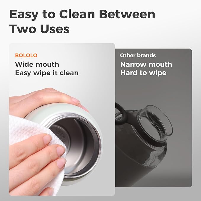 BOLOLO Portable Bottle Warmer for Travel, Super Fast Charging, Instant Breastmilk, Formula, Water, Milk Warmer with 10 Ounces Big Capacity, Baby Flask for Vehicle,car,Airplane Journey