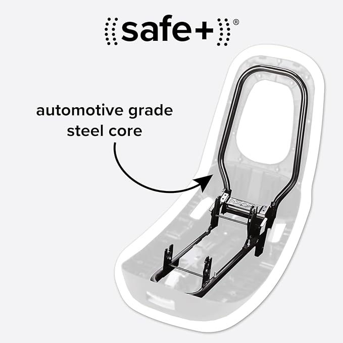 Diono LiteClik30 XT SafePlus Infant Car Seat and Base, Rear-Facing for Infants 4-30lbs, SafePlus Engineering, with Infant Insert, UPF 50+ Sunshade (Black Storm)