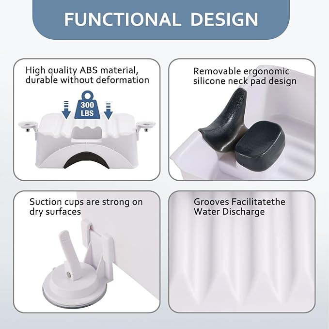 Portable Shampoo Basin for Kids, Baby, Children,Tear Free Hair Washing Basin Tray at Home(White)