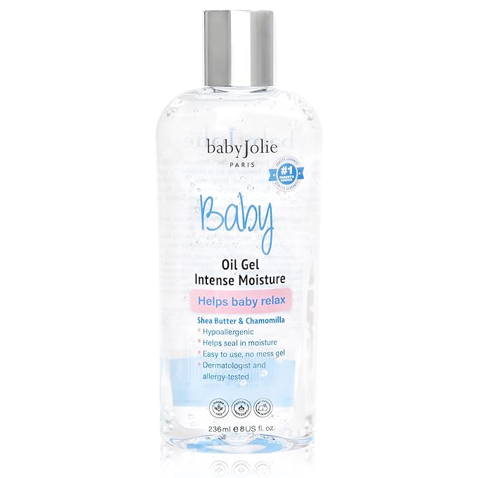 Baby Jolie Relaxing Baby Oil Gel with Shea Butter & Camomile Intensive Moisture 8Oz