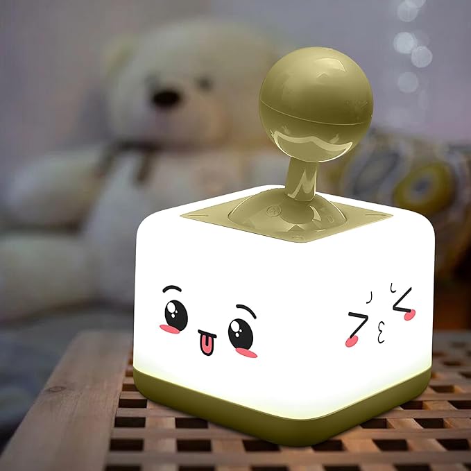 Night Light Lamp Rocker Night Light, 2-Speed Timer Bedside Night Lamp Rechargeable USB Lamp Side Table Light Night Rising Lamp LED Companion Light (Rocker Green)