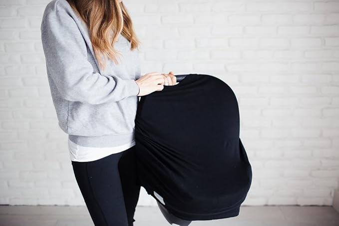 Copper Pearl Multi-Use Cover: Car Seat & Stroller Cover for Sun - Stretchy Fabric, All-Season Use, Stylish Designs, Easy Access for Moms - Midnight