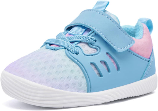 MORENDL Toddler Sneakers Baby Boys & Girls Barefoot Shoes Lightweight Breathable Walking Running Tennis Athletic Sport Shoes