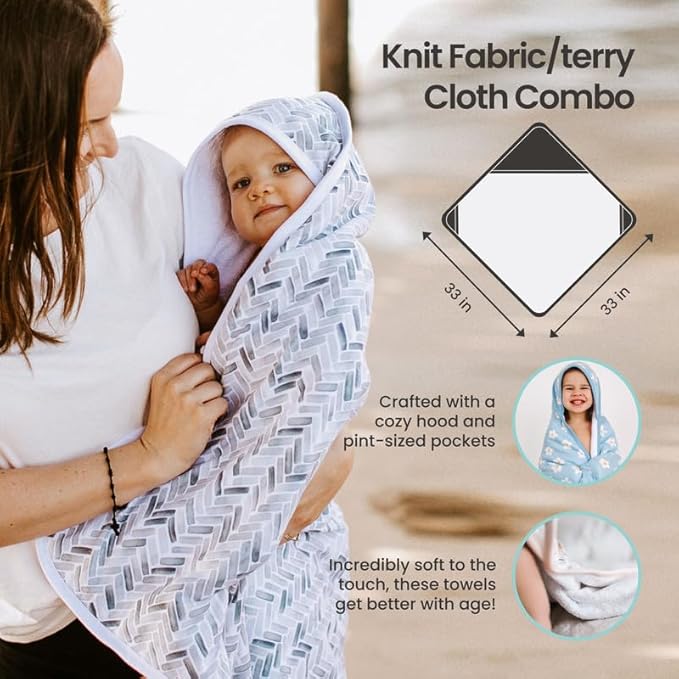 Copper Pearl Hooded Bath Towels Premium Knit/Terry Cloth Baby Towels with Hood, Pockets, and Cool Designs - Great to Gift and Make Bath Time Fun - Baby Bath Towel, Autumn