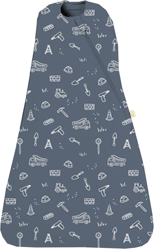 GUNAMUNA Swaddle Wrap for Newborns – Arms In or Out, Easy Diaper Changes with WONDERZiP, Soft Sleep Sack, 1.0 TOG