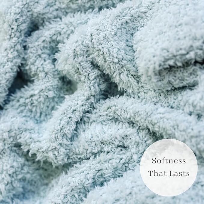 SARANONI Bamboni Baby Blanket | Luxury Plush Super Soft Blanket | Breathable Comfy Blankets for Kids and Teens | Sky Blue - 40" x 60"