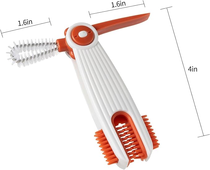 3 in 1 Cup Lid Gap Cleaning Brush Set with 3 Straw Cleaner Brush, Multifunctional Cup Cover Cleaning Brush, Small Cleaning Brushes for Nipple, Water Bottle Lid, Home Kitchen Cleaning Tools, Pack of 3