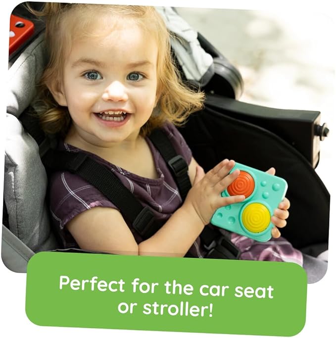 Fat Brain Toys PlayTab Essentials, Modular Sensory Activity Board, Busy Board for Toddlers and Babies Ages 12 Months+