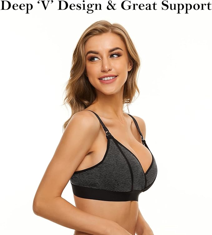 Pumping Bra Hands Free Pumping Bra and Nursing Bra Adjustable Wireless Comfortable Pump Bra Plus Size Fits Breast Pumps