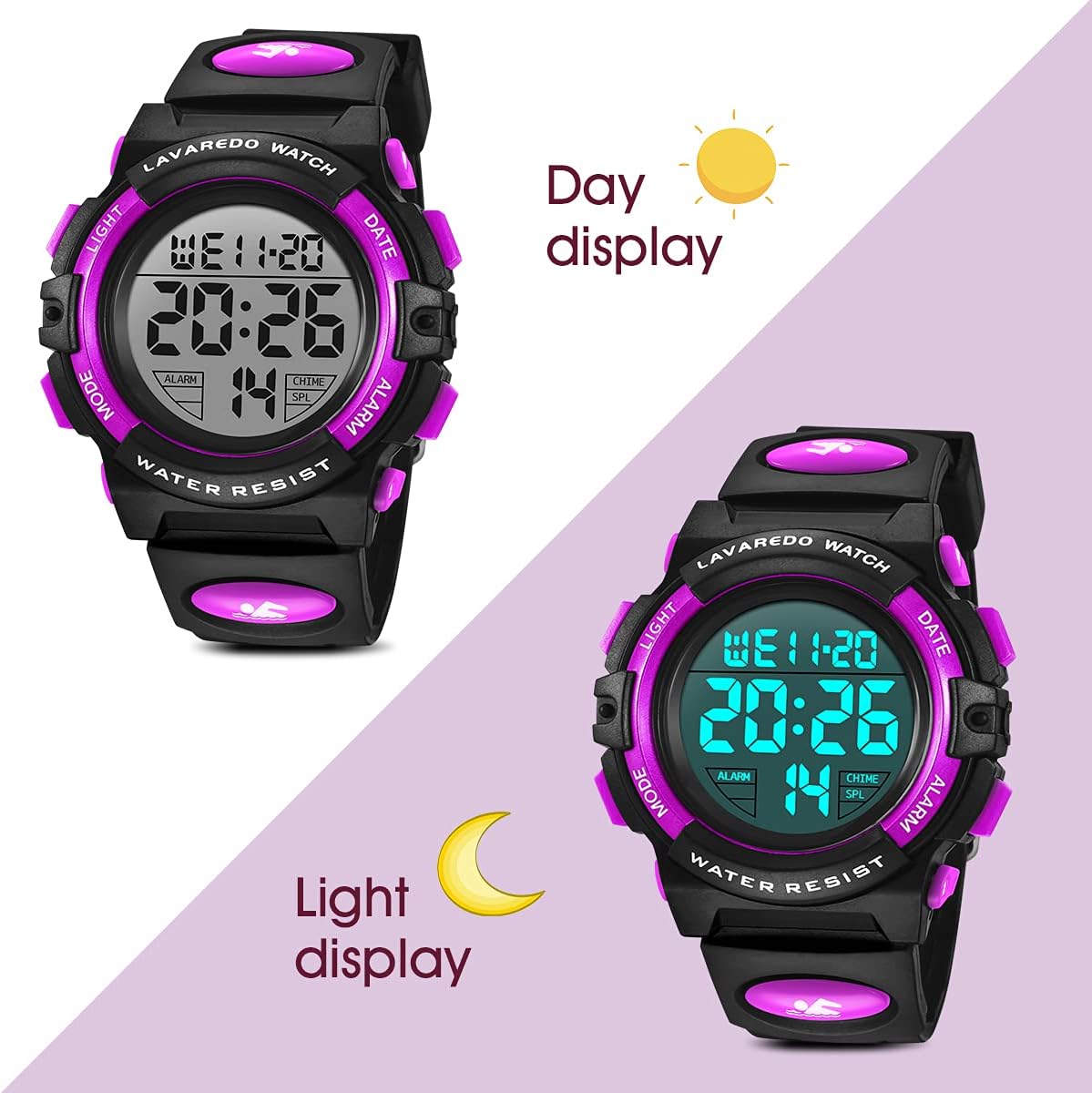 Kids Watch,Boys Watch for 3-15 Year Old Boys,Digital Sport Outdoor Multifunctional Chronograph LED 50 M Waterproof Alarm Calendar Analog Watch for Children with Silicone Band,Kids Gift