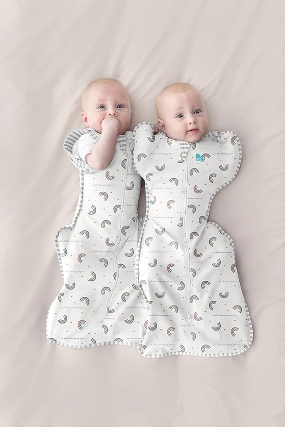 Love to Dream Swaddle UP, Baby Sleep Sack, Self-Soothing Swaddles for Newborns, Improves Sleep, Snug Fit Helps Calm Startle Reflex, New Born Essentials for Baby, 1.0 TOG, 13-19 lbs, Rainbow Dream