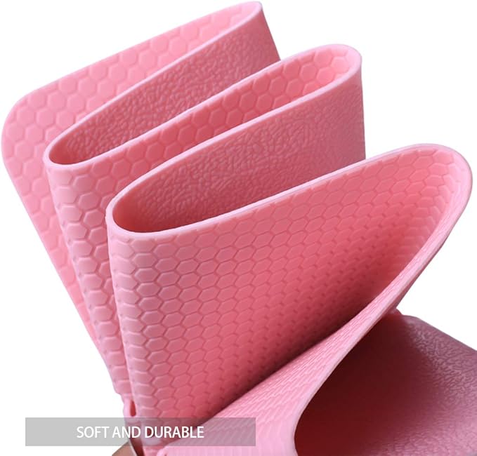 Foldable Non Slip Silicon Bath Mat Bathtub mat Shower mats no Suction Cups for Textured Tub and Reglazed Tub (Foldable-White, 28-inch x 14-inch)