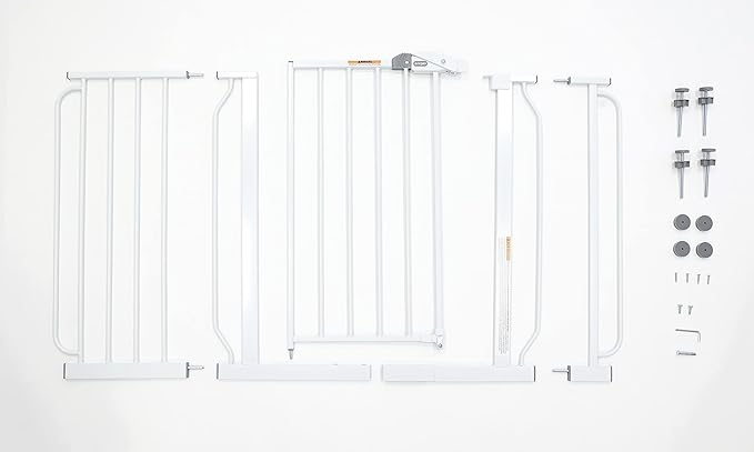 Regalo Easy Step 49-Inch Extra Wide Baby Gate, Includes 4-Inch and 12-Inch Extension Kit, 4 Pack of Pressure Mount Kit and 4 Pack of Wall Mount Kit
