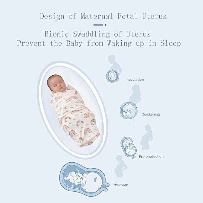 insular Baby Swaddle Wrap, Swaddle Blanket for Newborn and Infant, Adjustable Velcro Swaddling Set for Boy and Girl, Soft Cotton Baby Sleep Sack 3 Pack, Floral, Small(0-3 Month)