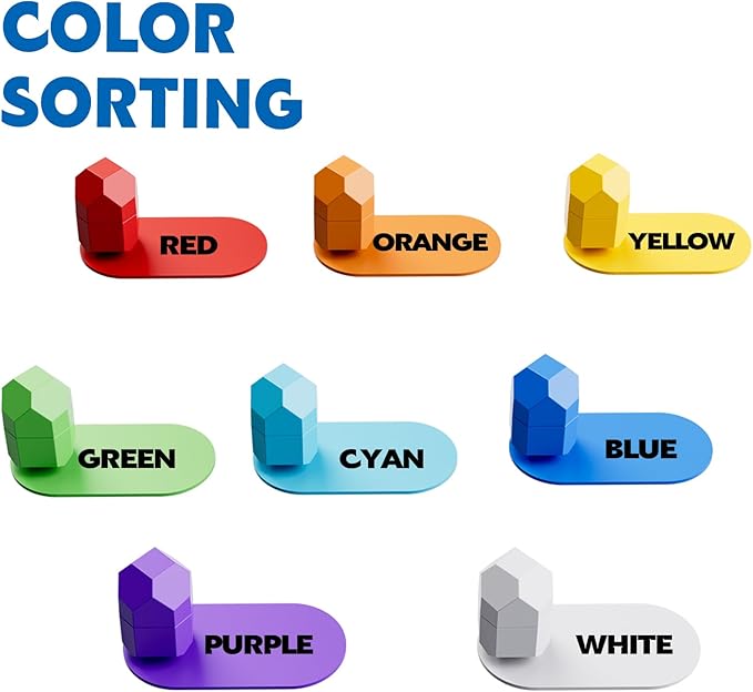 Lucky Doug 50 PCS Extra-Large Stacking Rocks Toys for Age 1-3 2-4, Safe Montessori Stacking Building Blocks Stones Toddlers Toy for 1 2 3 4 Year Old Boy Girl, Sensory Toys Gifts for Kids Age 1-2 2-4