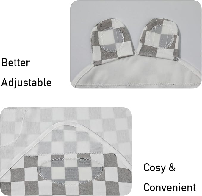 Baby Swaddle Sacks, 3-Pack Newborn Organic Cotton Swaddle Wrap, Adjustable Swaddling Blankets, Nursery Swaddling Essentials for Newborn 0-3 Months, Infant Shower Items Gift (Animals & Square)