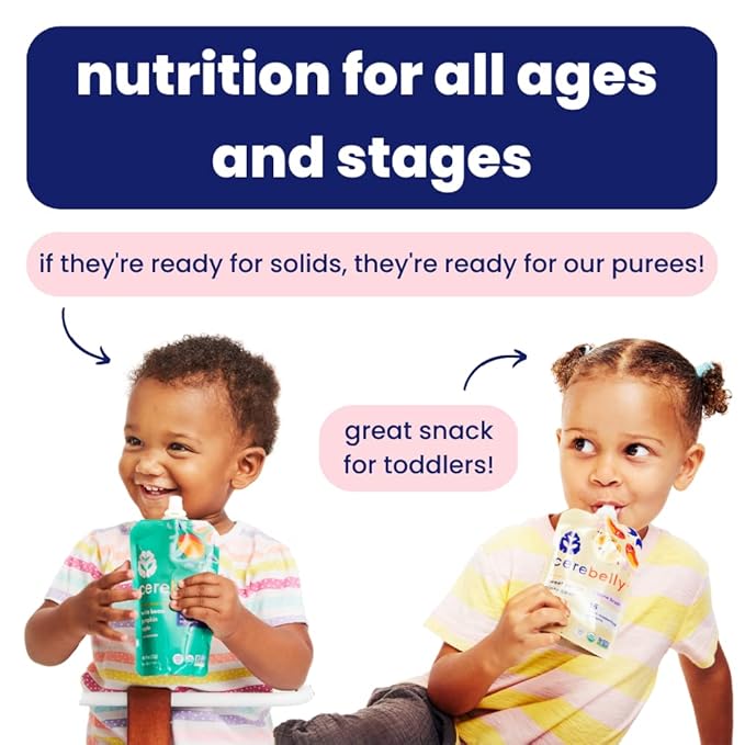 Cerebelly Organic Baby Food Pouches – Organic Broccoli Pear Pouch Protein, Healthy Fats, Non-Gmo Baby Food Meals 4 Ounce Bpa-Free Toddler Purees, 1 Count