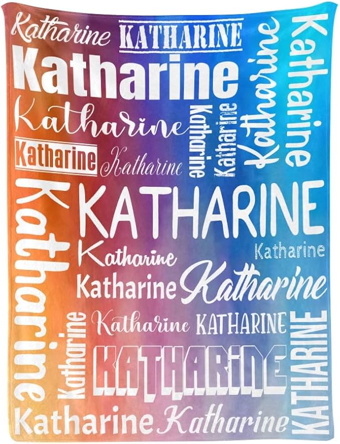 Personalized Blankets with Name Custom Blanket for Adult Kids Baby Customized Blanket Monogrammed Blankets Gifts for Women Men Girls Boys