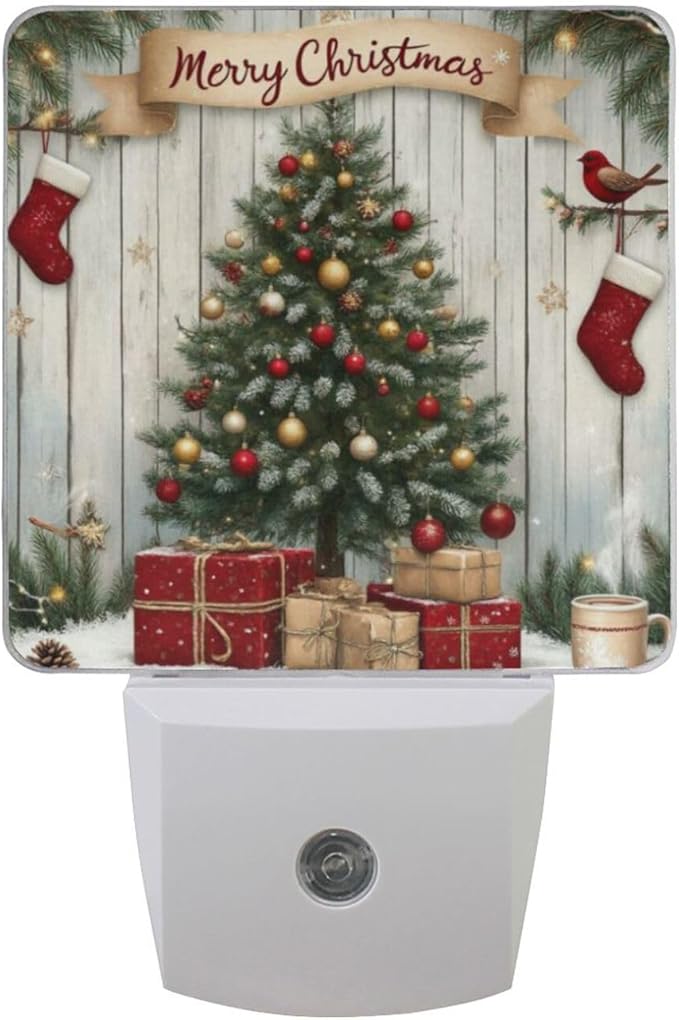 Aslsiy Night Light for Kids Christmas Tree Snowflakes Sparkling (22) Plug in Wall Lamp LED Dusk to Dawn Sensor Energy Saving Nightlight for Boys Girls Men Women