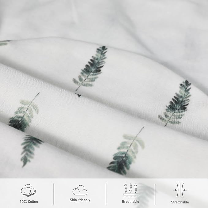 Baby Swaddle Sacks, 3-Pack Newborn Organic Cotton Swaddle Wrap, Adjustable Swaddling Blankets, Nursery Swaddling Essentials for Newborn 0-3 Months, Infant Shower Items Gift (Leaves & Trees)