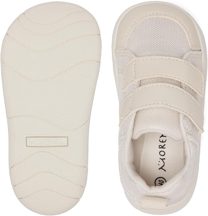 MORENDL Wide Toe Box Shoes Toddler Barefoot Shoes Baby Walking Shoe Boy Girl Non-Slip Zero Drop Minimalist Sneakers Comfort Tennis Outdoor Activities