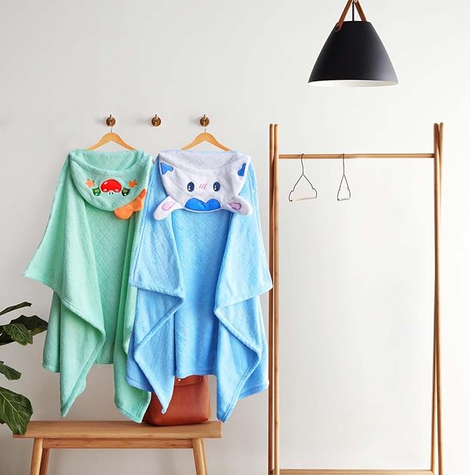 Toddler Bath Towel Kids Bath Towels Baby Towels with Hood Toddler Towels for Boy Girl 0-5 Years, 2-Pack Absorbent Baby Bath Towels Hooded Kids Bath Large 50''x32''