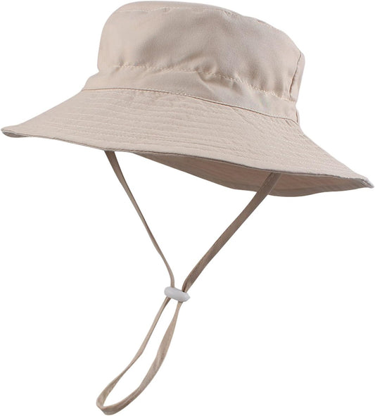 Peecabe Summer Baby Sun Hat for Boys Girls UPF 50+ Wide Brim Toddle Bucket Hat Adjustable Baby Beach Cap 0-8 Years