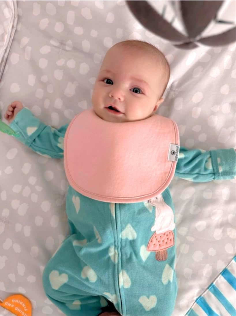 DiaperSquad's Baby Bibs for Drooling and Teething, Bibs for Boys, Baby Girl - Solid Cotton Baby Drool Bibs