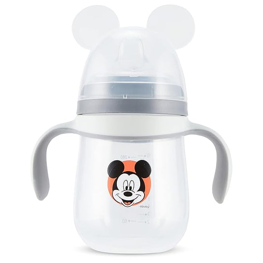 Disney Sippy Cups for Toddlers, Learner Cups for Kids with Pacifier, BPA-Free Trainer Cup with Handles, Leak-Proof Minnie Mouse and Mickey Mouse Sippy Cups, Perfect Unisex Gift for Children
