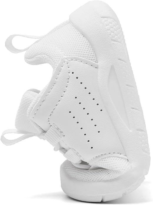 MORENDL Toddler Slip On Sneakers Baby Walking Shoes Non-Slip Breathable Unisex Pink Mesh Lace-Up Athletic Sneakers Infant Running Shoes