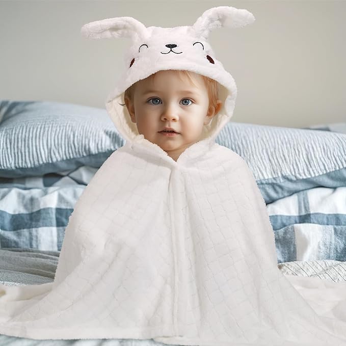 Toddler Bath Towel Baby Bath Towels Hooded Kids Towel for Boy Girl 0-5 Year, 2-Pack Thick Absorbent Toddler Towels Hooded Baby, Large 50''x32'' Soft Hooded Baby Bath & Hooded Towels