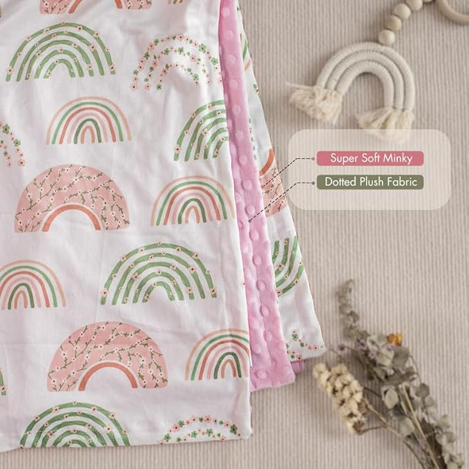 Soarwg Kids Baby Blanket Unisex Newborn, Super Soft Comfy Rainbow Blankets, for Toddler Baby Nursery Bed Blanket Stroller Crib Shower Gifts, 30 x 40 Inch