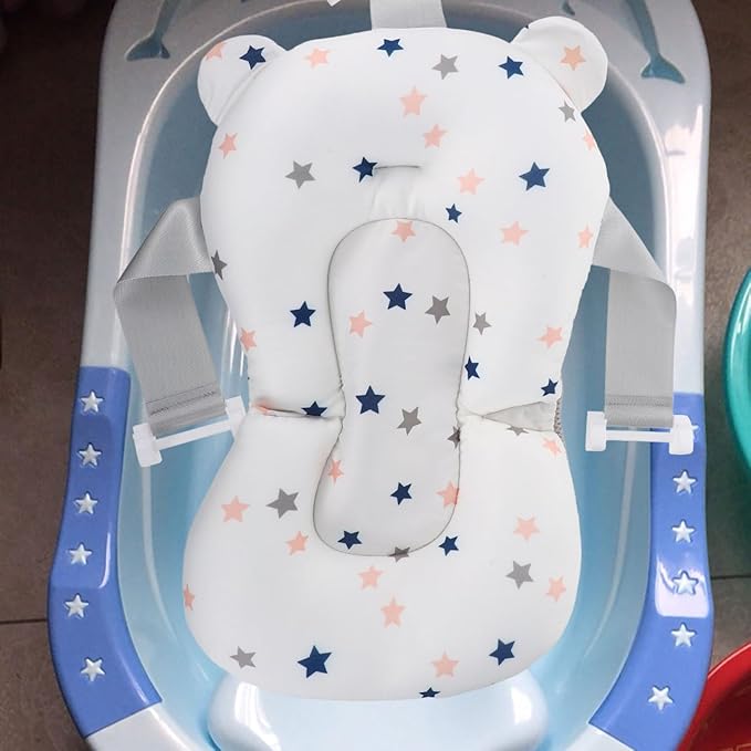 SAFIGLE Removable Sling Baby Bath Tub：Baby Bathtub Cushion with Adjustable Sling Non-Slip Floating Pad for Newborns, Infant Bathing Seat Support Matfor Safe and Comfortable Bathing (No Bathtub)
